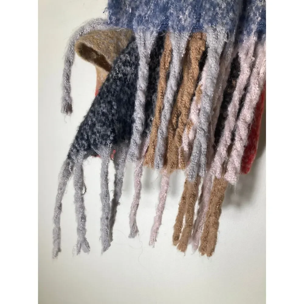 Natasha Multicolored Oversized Polyester Scarf
